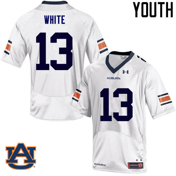 Youth Auburn Tigers #13 Sean White College Football Jerseys Sale-White